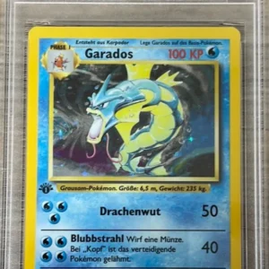 PSA 8 NM - MT - Gyarados 6/102 1st Edition German (Garados) Base Set Pokemon Holo