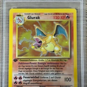 PSA 8 NM - MT - Charizard 4/102 1st Edition German (Glurak) Base Set Pokemon Holo