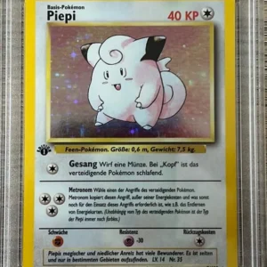 PSA 8 NM - MT - Clefairy 5/102 1st Edition German (Peipi) Base Set Pokemon Holo