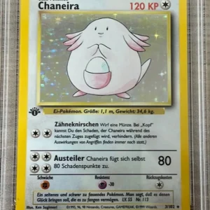 PSA 8 NM - MT - Chansey 3/102 1st Edition German Base Set Pokemon Holo