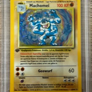 PSA 8 NM- MT - Machamp 8/102 1st Edition German (Machomei) Base Set Pokemon Holo